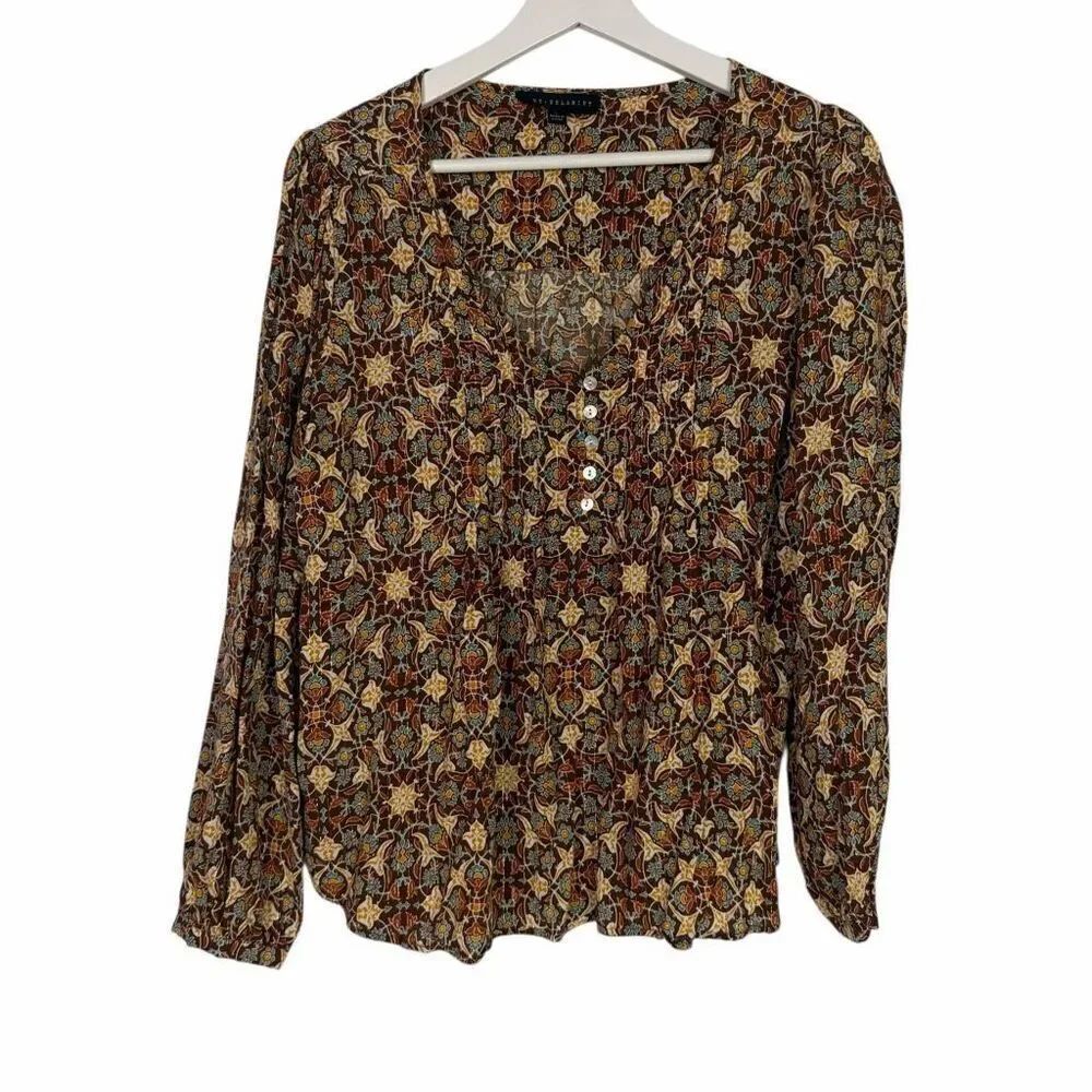 Jane and Delancey Large Boho Top Brown Gold